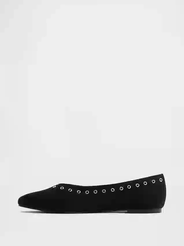 Vegane Ballerinas aus Wildleder