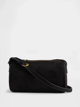 Vegane Barrel-Tasche aus Wildlederimitat