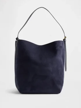 Vegane Bucket-Tasche aus Wildleder