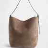 Vegane Bucket-Tasche aus Wildleder