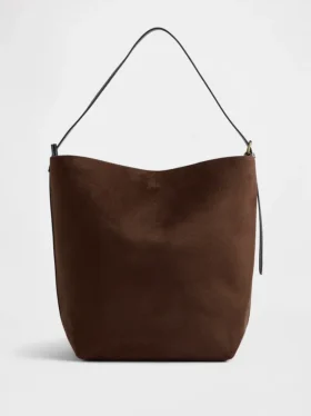 Vegane Bucket-Tasche aus Wildleder