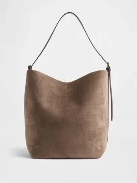 Vegane Bucket-Tasche aus Wildleder