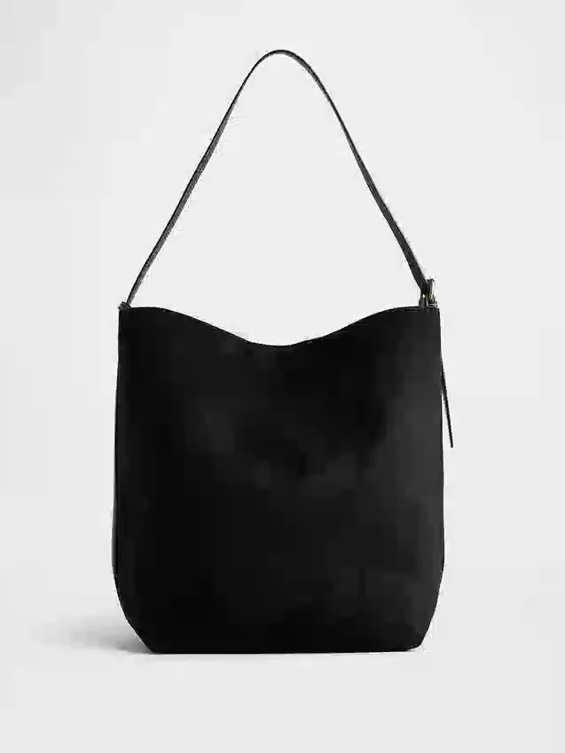 Vegane Bucket-Tasche aus Wildleder