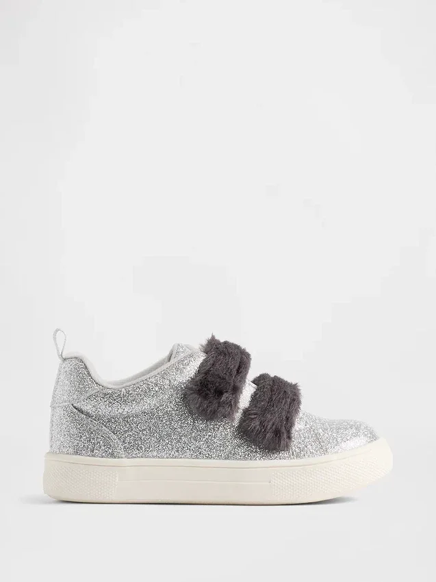 Vegane Glitzer-Sneaker für Kleinkinder