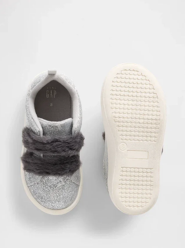 Vegane Glitzer-Sneaker für Kleinkinder