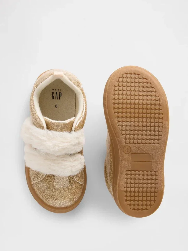 Vegane Glitzer-Sneaker für Kleinkinder