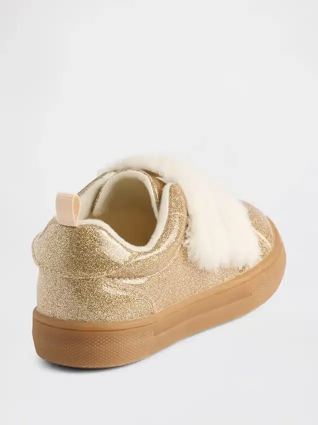 Vegane Glitzer-Sneaker für Kleinkinder