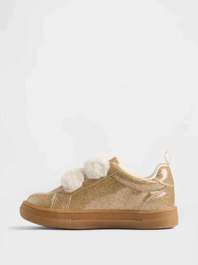Vegane Glitzer-Sneaker für Kleinkinder