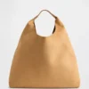 Vegane Slouchy-Tragetasche aus Wildlederimitat