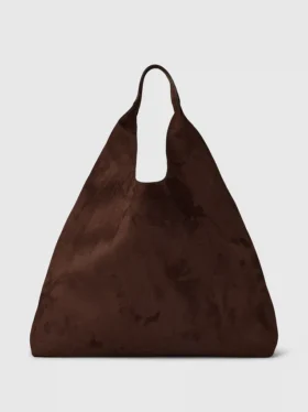 Vegane Slouchy-Tragetasche aus Wildlederimitat