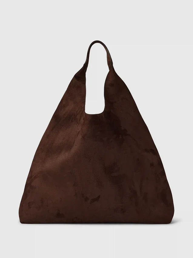 Vegane Slouchy-Tragetasche aus Wildlederimitat