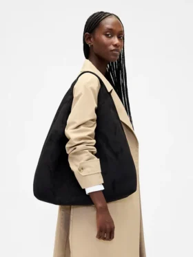 Vegane Slouchy-Tragetasche aus Wildlederimitat