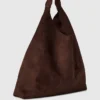 Vegane Slouchy-Tragetasche aus Wildlederimitat