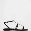 Vegane T-Riemchen-Sandalen aus Wildleder