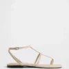 Vegane T-Riemchen-Sandalen aus Wildleder