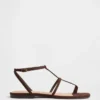 Vegane T-Riemchen-Sandalen aus Wildleder