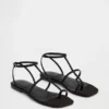 Vegane T-Riemchen-Sandalen aus Wildleder