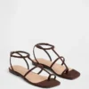 Vegane T-Riemchen-Sandalen aus Wildleder