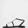 Vegane T-Riemchen-Sandalen aus Wildleder