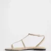 Vegane T-Riemchen-Sandalen aus Wildleder