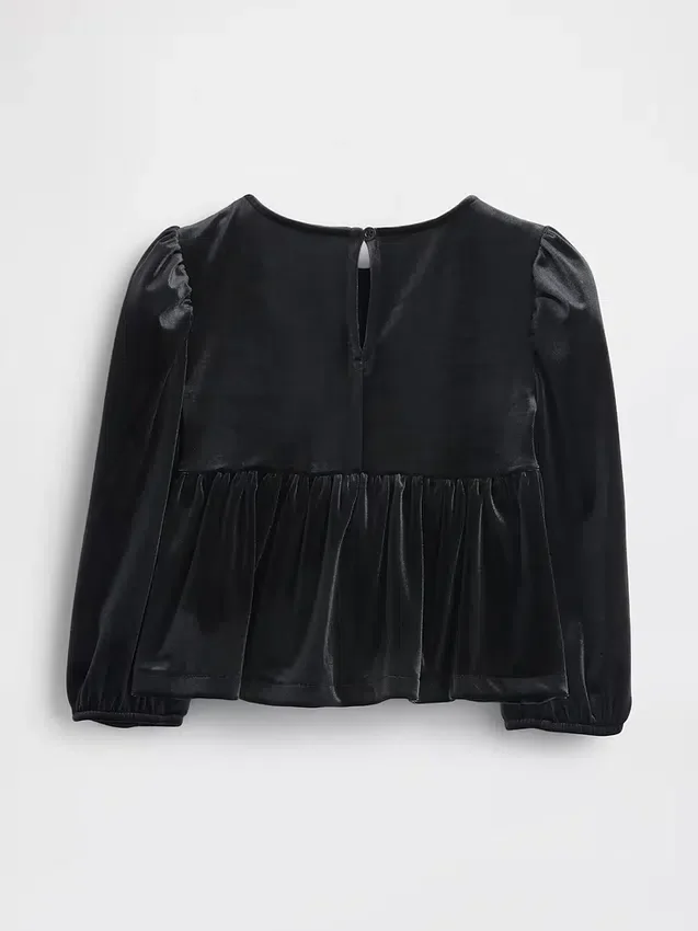 Velours-Oberteil mit Schleife für Baby & Kleinkind