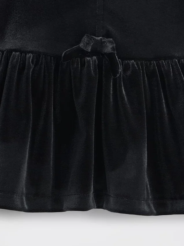 Velours-Oberteil mit Schleife für Baby & Kleinkind