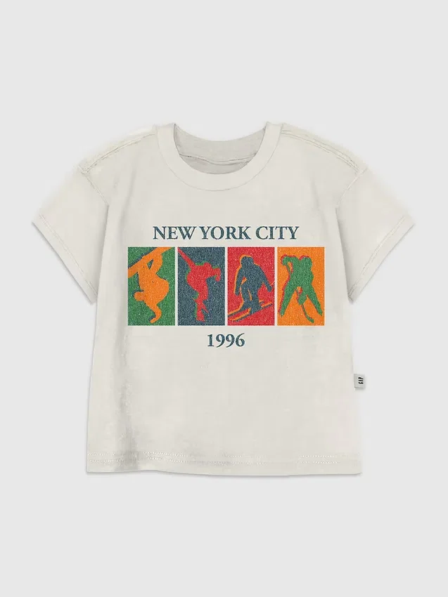 Vintage-Grafik-T-Shirt „Wintersport“ für Kleinkinder