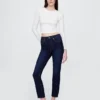 Vintage-Slim-Jeans mit hoher Leibhöhe