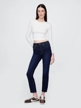 Vintage-Slim-Jeans mit hoher Leibhöhe