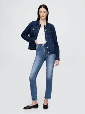 Vintage-Slim-Jeans mit hoher Leibhöhe