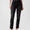 Vintage-Slim-Jeans mit hoher Leibhöhe