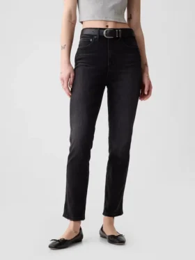 Vintage-Slim-Jeans mit hoher Leibhöhe