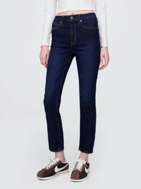 Vintage-Slim-Jeans mit hoher Leibhöhe