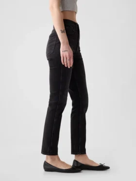 Vintage-Slim-Jeans mit hoher Leibhöhe