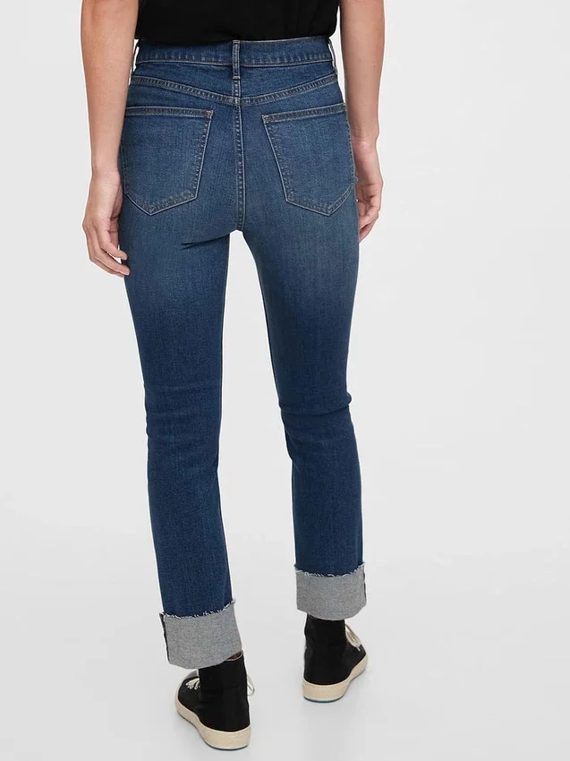 Vintage-Slim-Jeans mit hoher Leibhöhe