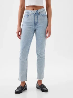 Vintage-Slim-Jeans mit hoher Leibhöhe