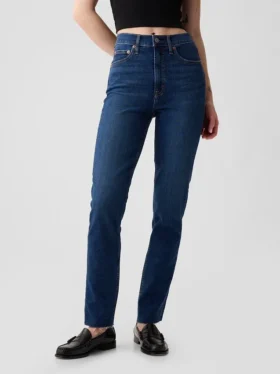 Vintage-Slim-Jeans mit hoher Leibhöhe
