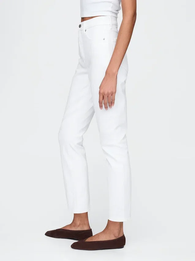 Vintage-Slim-Jeans mit hoher Leibhöhe