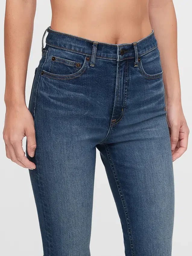 Vintage-Slim-Jeans mit hoher Leibhöhe