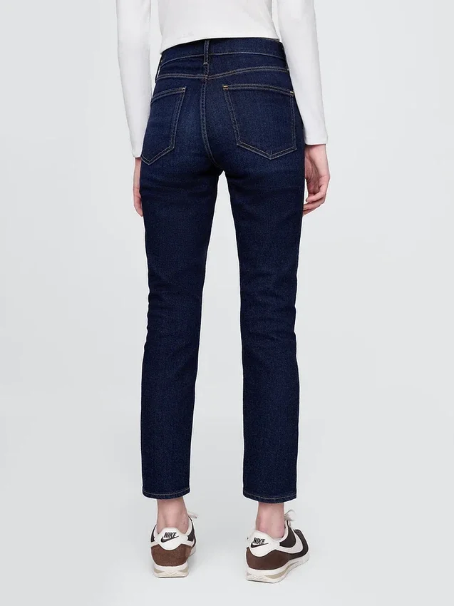 Vintage-Slim-Jeans mit hoher Leibhöhe