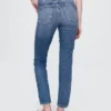 Vintage-Slim-Jeans mit hoher Leibhöhe