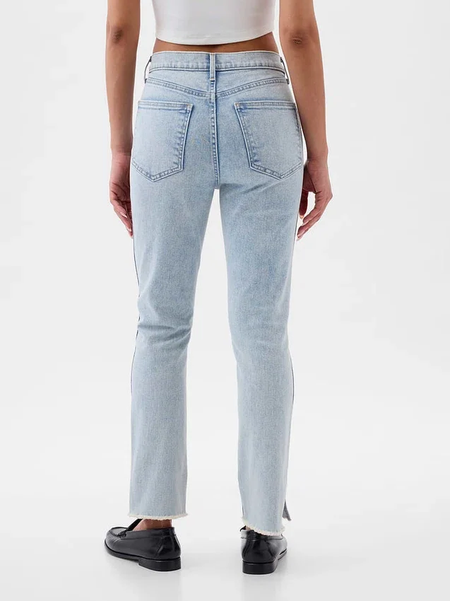 Vintage-Slim-Jeans mit hoher Leibhöhe