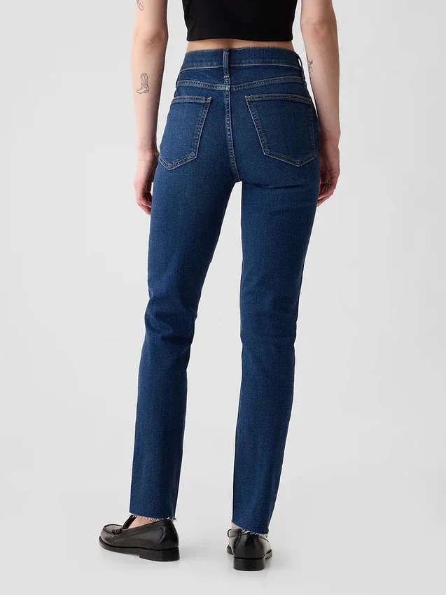 Vintage-Slim-Jeans mit hoher Leibhöhe