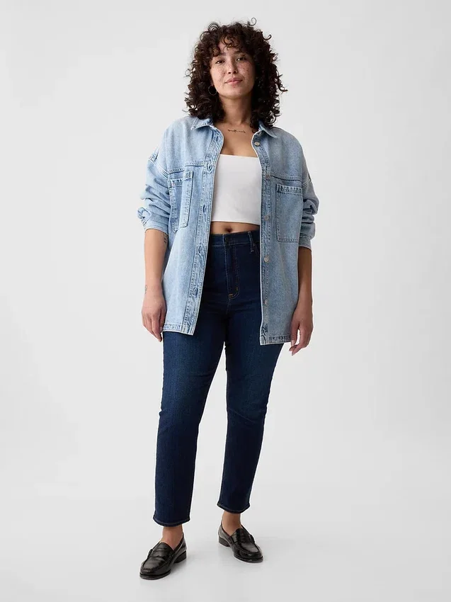 Vintage-Slim-Jeans mit hoher Leibhöhe