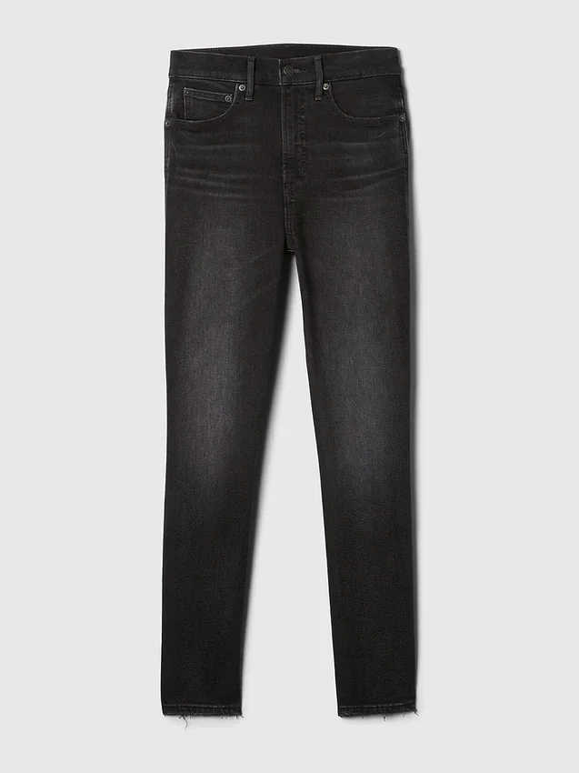 Vintage-Slim-Jeans mit hoher Leibhöhe