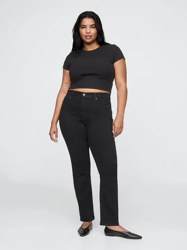Vintage-Slim-Jeans mit hoher Leibhöhe