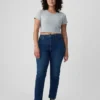 Vintage-Slim-Jeans mit hoher Leibhöhe