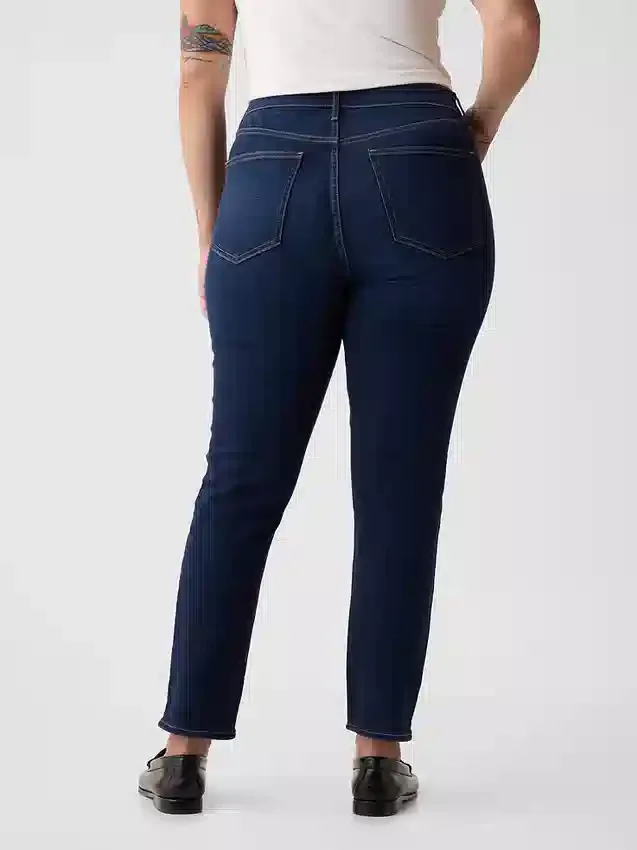 Vintage-Slim-Jeans mit hoher Leibhöhe