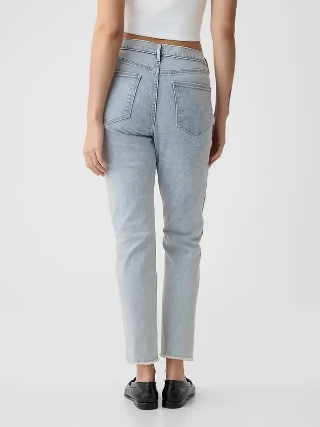 Vintage-Slim-Jeans mit hoher Leibhöhe