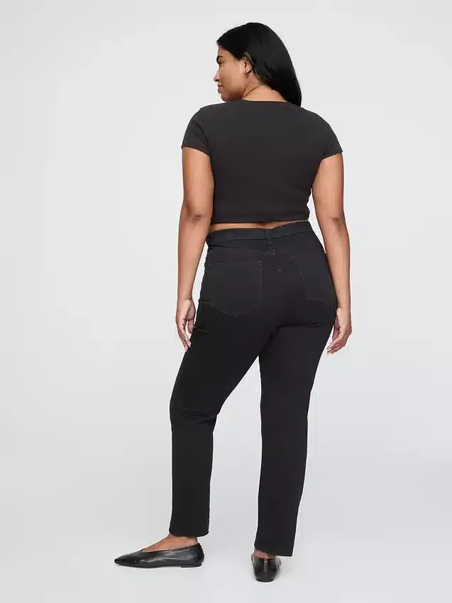 Vintage-Slim-Jeans mit hoher Leibhöhe